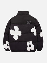 Wintermantel mit Blumen-Patchwork